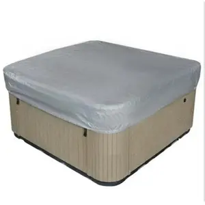OEM Déstockage Bache D'Extérieur Pour Spa Housse De Bain À Remous Carrée Etanche Couverture De Spa En Tissu Polyester 190t Anti-poussière Anti-uvavec Un Sac De Rangement ,gris 21821830cm pas cher