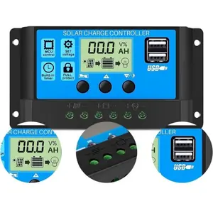FOCTRO Régulateur De Charge De Panneau Solaire Pwm, 12 V/24 V, 30 A, É...Vendu parmanomano