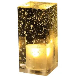 Comparateur de prix : SNQ Lampe de bureau de bar, lampe en cristal rechargeable à led, ambia...
