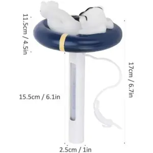 Thermomètre De Piscine Flottant Facile À Lire, Thermomètre De Piscine, Thermomètre De Piscine En Forme D'Ours De Dessin Animé, Accessoire De Piscine Flottant, Convient Aux Piscines Enterrées Et Aux SpVendu parmanomano