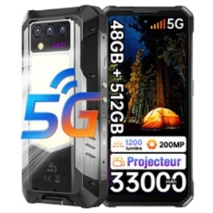 Téléphone 5G OUKITEL WP100 Titan, 12Go+512Go,batterie 33000mAh, 66W ch...