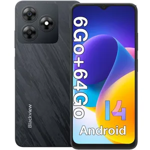 BLACKVIEW WAVE 8C Smartphone 6.56" 6Go + 64 Go/jusqu'à 1To 4700mAh Android 14 13MP Téléphone portable 4G Double Sim GPS - Noir