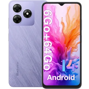 BLACKVIEW WAVE 8C Smartphone 6.56" 6Go + 64 Go/jusqu'à 1To 4700mAh Android 14 13MP Téléphone portable 4G Double Sim GPS - VioletVendu parcdiscount