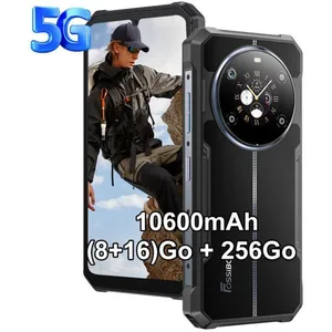 FOSSiBOT F109 5G Smartphone Robuste 24Go + 256Go 6,75" 10600mAh 50MP Android 14 IP68 Antichoc Téléphone GPS Dual SIM, BleuVendu parcdiscount
