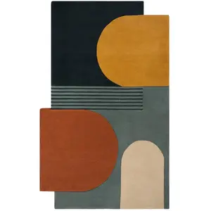 Novatrend Tapis de salon moderne en laine multicolore 120x170 cm