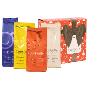 Coffee Friend Lot de grains de café Caprisette, 4 x 250 g dans un coffret cadeau pour Noël pas cher