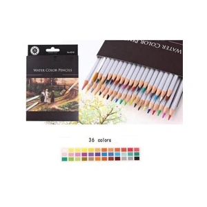 OHP Lot de 36 Crayons de couleur crayon aquarelle avec Boîte