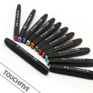Comparateur de prix : OHP Kit de 80 Feutres Marqueur Huile-alcool Double 1mm-6mm 80 Couleurs Graphique + Sac de Crayon pour la conception de l'architecture Noir