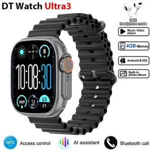 Nouveau DT Ultra 3 AMOLED montre intelligente Android 9.1 hommes montr... pas cher