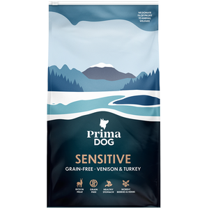 PrimaDog | Croquettes pour chiens adultes, cerf et dinde, 10 kg, sans céréales, la nourriture parfaite pour votre chien adulte, pour chiens de toutes tailles