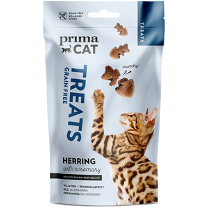 PrimaPet 40g PrimaCat Crunchy Treats au hareng et romarin friandises pour chatsVendu parzooplus