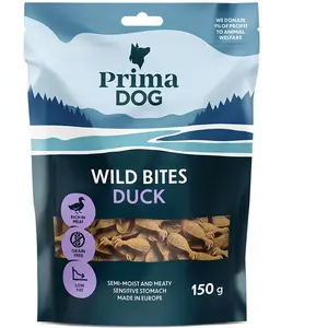 PrimaPet 150g PrimaDog Wild Bites Soft Snack Canard & Héliotrope Chien pas cher