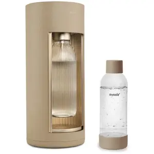 Comparateur de prix : Mysoda Glassy - Machine à eau pétillante avec une bouteille en verre (sans cylindre de CO2) - Latte