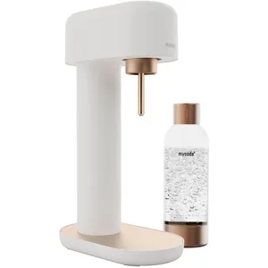 Mysoda Ruby 2 - Machine à eau pétillante design avec une bouteille d'eau en PET (sans cylindre de CO2) - Blanc-CuivreVendu paramazon