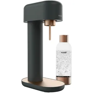 Comparateur de prix : Mysoda Ruby 2 - Machine à eau pétillante design avec une bouteille d'eau en PET (sans cylindre de CO2) - Noir-Cuivre