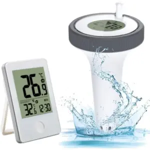 SCORPIO Thermomètre De Piscine Flottant Électronique Sans Fil   Précision ± 1    Portée 60m   Affichage Intérieur/extérieur   Étanche Ip67 pas cher
