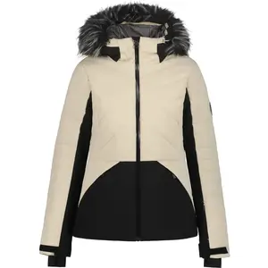 Veste à capuche Icepeak Electra blanc crème noir femme - 38 pas cher