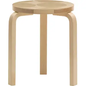 ARTEK - Tabouret empilable Artek + Marimekko - Bois naturel - Lamellé-... pas cher