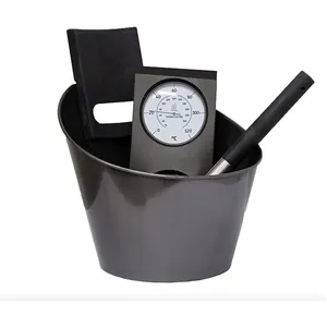 Harvia Kit Seau Louche Hygromètre Thermomètre (noir) pas cher
