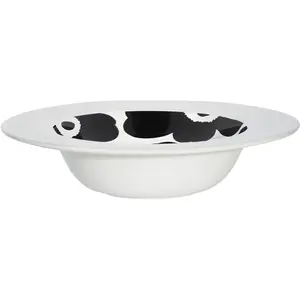 Marimekko - Assiette creuse Unikko - Noir - Grès - Designer Maija Isol... pas cher