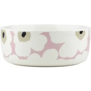 Marimekko - Saladier Unikko - Rose - Grès - Designer Maija Isola