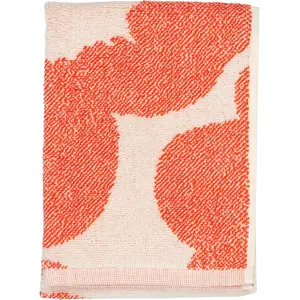 Marimekko - Serviette de toilette Unikko - Orange - Coton éponge - Des...