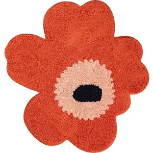 Marimekko - Tapis de bain Unikko - Orange - Coton éponge - Designer Ma...Vendu parmade-in-design