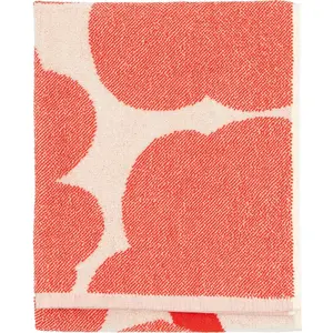 Marimekko - Serviette de toilette Unikko - Orange - Coton éponge - Des... pas cher
