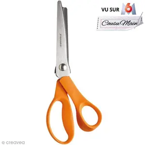 Ciseaux cranteurs tissu, L: 23 cm, 1pièce - Fiskars Ciseaux - 9445 pas cher
