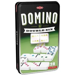 Comparateur de prix : Tactic Jeux Classiques Domino Double 6 Boîte Métal