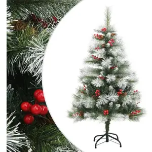 Sapin De Noël Artificiel Avec Pommes De Pin Et Baies-décoration De Fêt... pas cher
