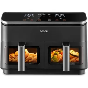 Air Fryer 2 Compartiments - WOODOURS - 8.5L - 8-en-1 - Économie dénerg... pas cher