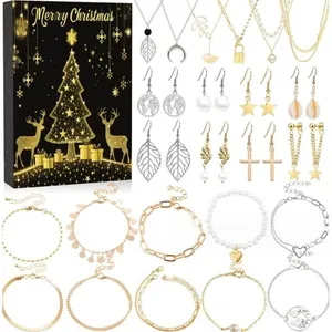Humairc Calendrier De L’Avent Bijoux 2024 – Coffret Surprise Avec Bagues, Bracelets, Colliers Et Boucles D’Oreilles Pour Femme, Fille, Mère Ou Amie
