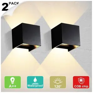 LANGRAY 2 12w Applique Murale Intérieur led Lampe Extérieur IP65 étanche Régla... pas cher