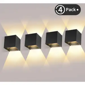 4 Pièces Applique Murale led Exterieur 12W Appliques Murales Interieur...
