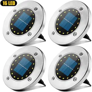 Lumière Solaire Extérieur, 16 led Spot Lampe Solaire Jardin Etanche IP...