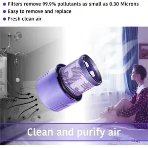 Comparateur de prix : Lot de 2 filtres de remplacement pour aspirateur compatible avec Dyson Cyclone V10, numéro de pièce de rechange 969082-01