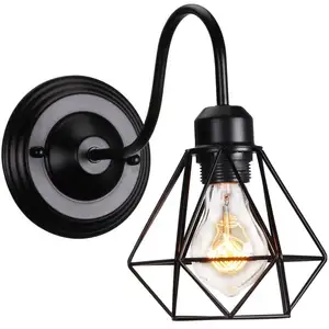 Axhup - Applique Murale Intérieur Design Cage Diamant Rétro Vintage Lu... pas cher