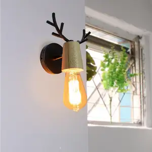 Axhup - Applique Murale Intérieur E27 Cerf Eclairage de Mur Créatif Lu... pas cher