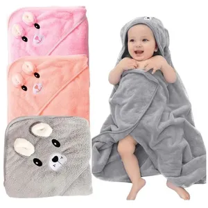3 Pièces Serviette De Bain Bébé, Cape De Bain Bébé À Capuche, Serviett...Vendu parcdiscount