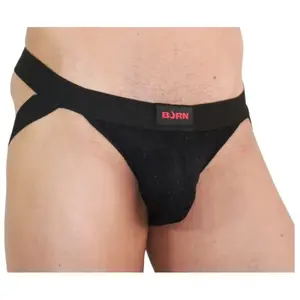 Jockstrap BURN Noir Brillant S Élégance, Audace et Confort - S pas cher
