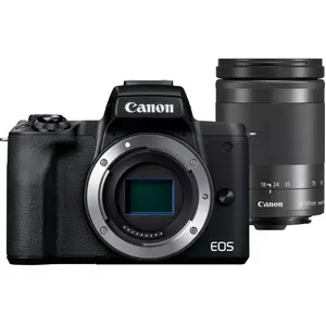 EOS M50 Mark II - Noir + Canon EF-M 15-45mm f/3.5-6.3 IS STM f/3.5-5.6 pas cher