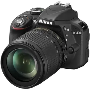Reflex D3400 - Noir + Nikon Nikkor AF-S DX 18-105 mm f/3.5-5.6G ED VR ... pas cher