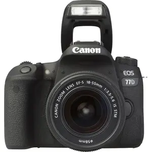 Reflex EOS 77D - Noir + Canon EF 18-55mm f/3.5-5.6 IS II f/3.5-5.6 pas cher