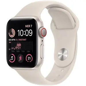 Apple Watch Series SE 2 (2022) GPS 44 mm - Aluminium Argent - Bracelet... pas cher