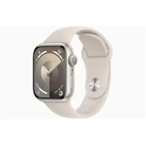 Apple Watch Series 9 (2023) GPS 41 mm - Aluminium Lumière stellaire - Bracelet sport Lumière stellaire pas cher