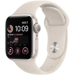 Apple Watch Series SE 2 (2022) GPS + Cellular 40 mm - Aluminium Lumièr... pas cher