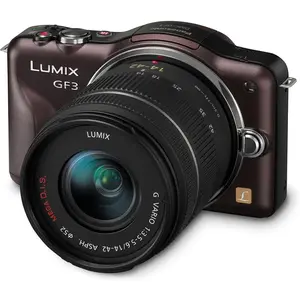 Lumix DMC-GF3 - Marron + Panasonic Lumix G Vario 14-42mm f/3.5-5.6 ASP... pas cher