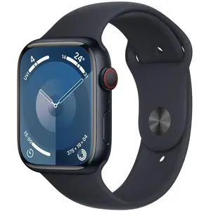 Apple Watch Series 8 (2022) GPS + Cellular 45 mm - Aluminium Minuit - Bracelet sport Noir pas cher