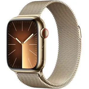 Apple Watch Series 9 (2023) GPS + Cellular 45 mm - Acier inoxydable Or... pas cher
